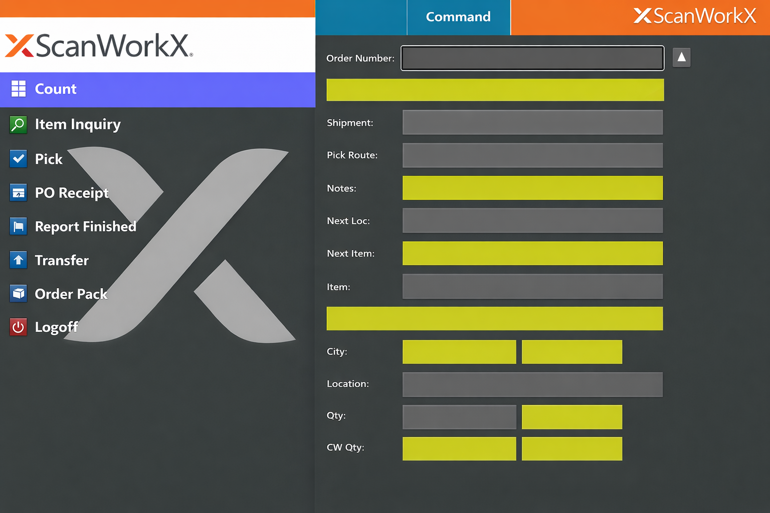 D365 Warehouse Solution - ScanWorkX Menu and App