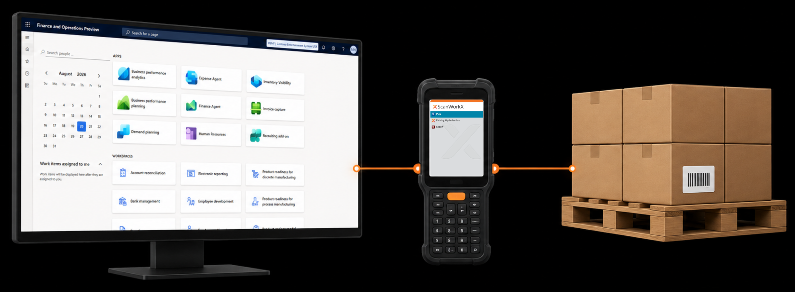 D365 warehouse partnership connecting Microsoft Dynamics, mobile scanning, and warehouse execution