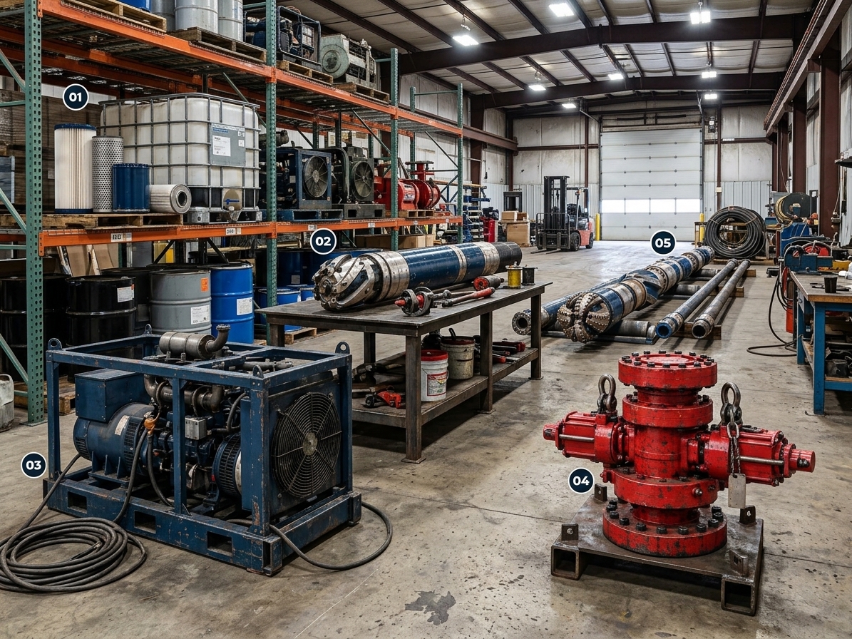 Oilfield tracking classes for consumables, serialized repairables, rental assets, controlled assets and equipment assemblies